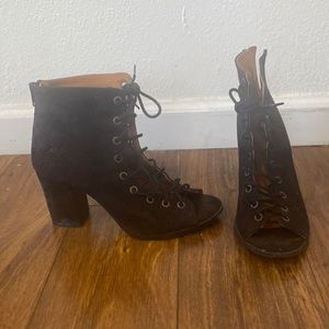 Lace up booties